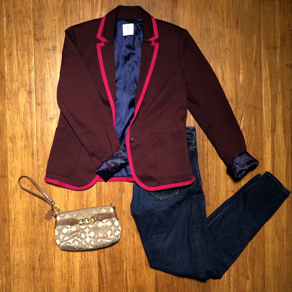 Gap Academy Blazer Maroon/Pink Size 0